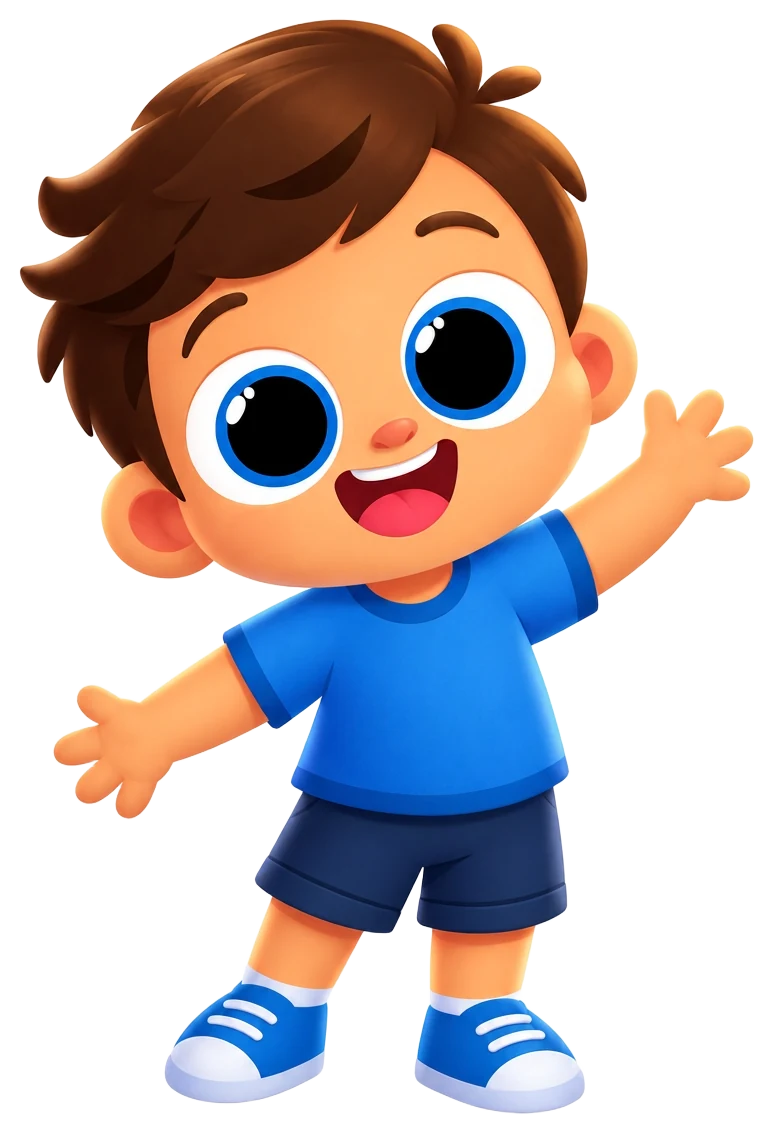 Noah na sua versão animada, pronto para entrar no videoclipe